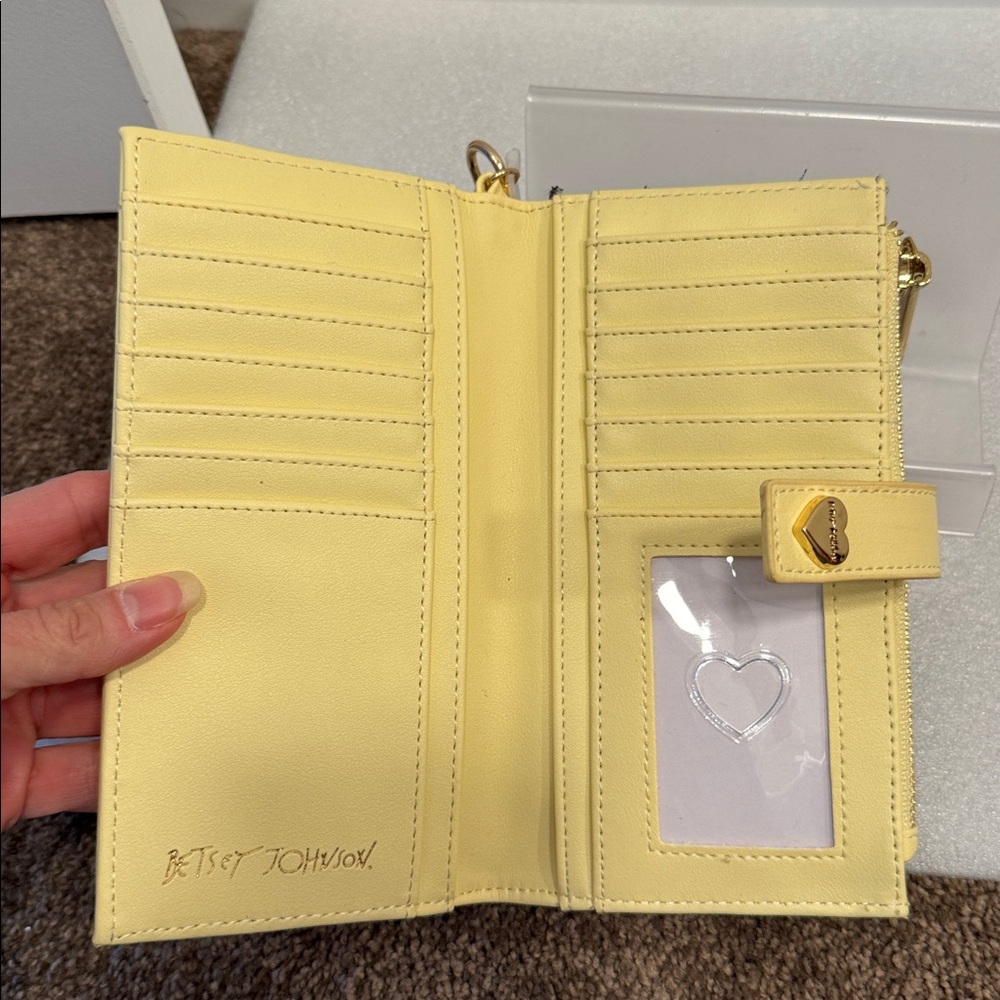 Betsey Johnson Black and Yellow Floral Wristlet - Picture 4 of 6